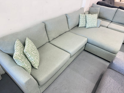 Harvey Norman Sea Green Reversible L-Shape Sofa | Pre-Owned | Steam Cleaned | Sydney Wide Delivery