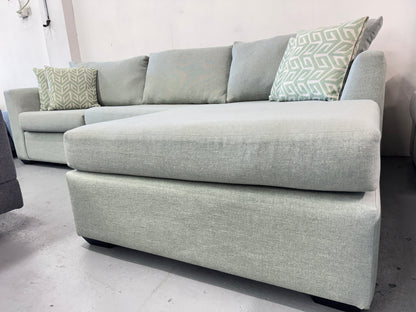 Harvey Norman Sea Green Reversible L-Shape Sofa | Pre-Owned | Steam Cleaned | Sydney Wide Delivery