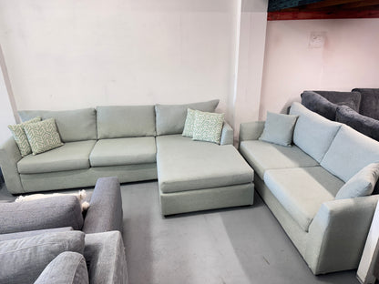 Harvey Norman Sea Green Reversible L-Shape Sofa | Pre-Owned | Steam Cleaned | Sydney Wide Delivery
