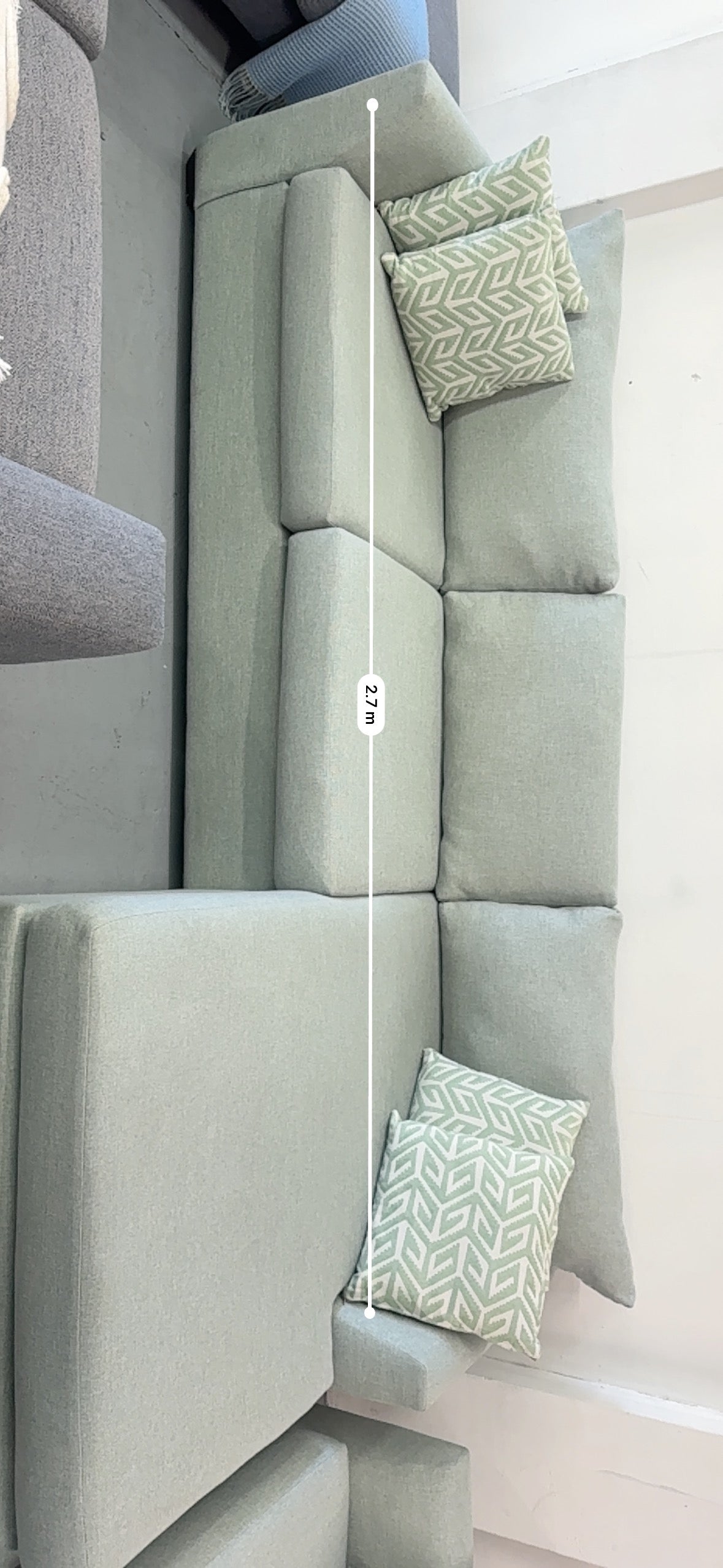 Harvey Norman Sea Green Reversible L-Shape Sofa | Pre-Owned | Steam Cleaned | Sydney Wide Delivery