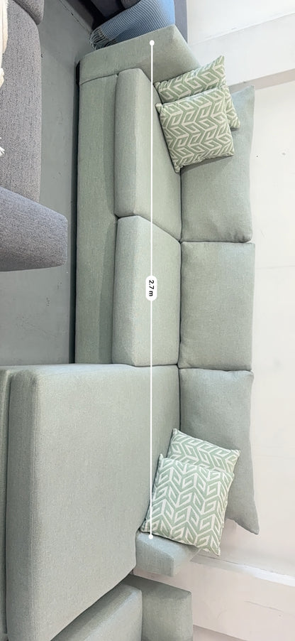 Harvey Norman Sea Green Reversible L-Shape Sofa | Pre-Owned | Steam Cleaned | Sydney Wide Delivery