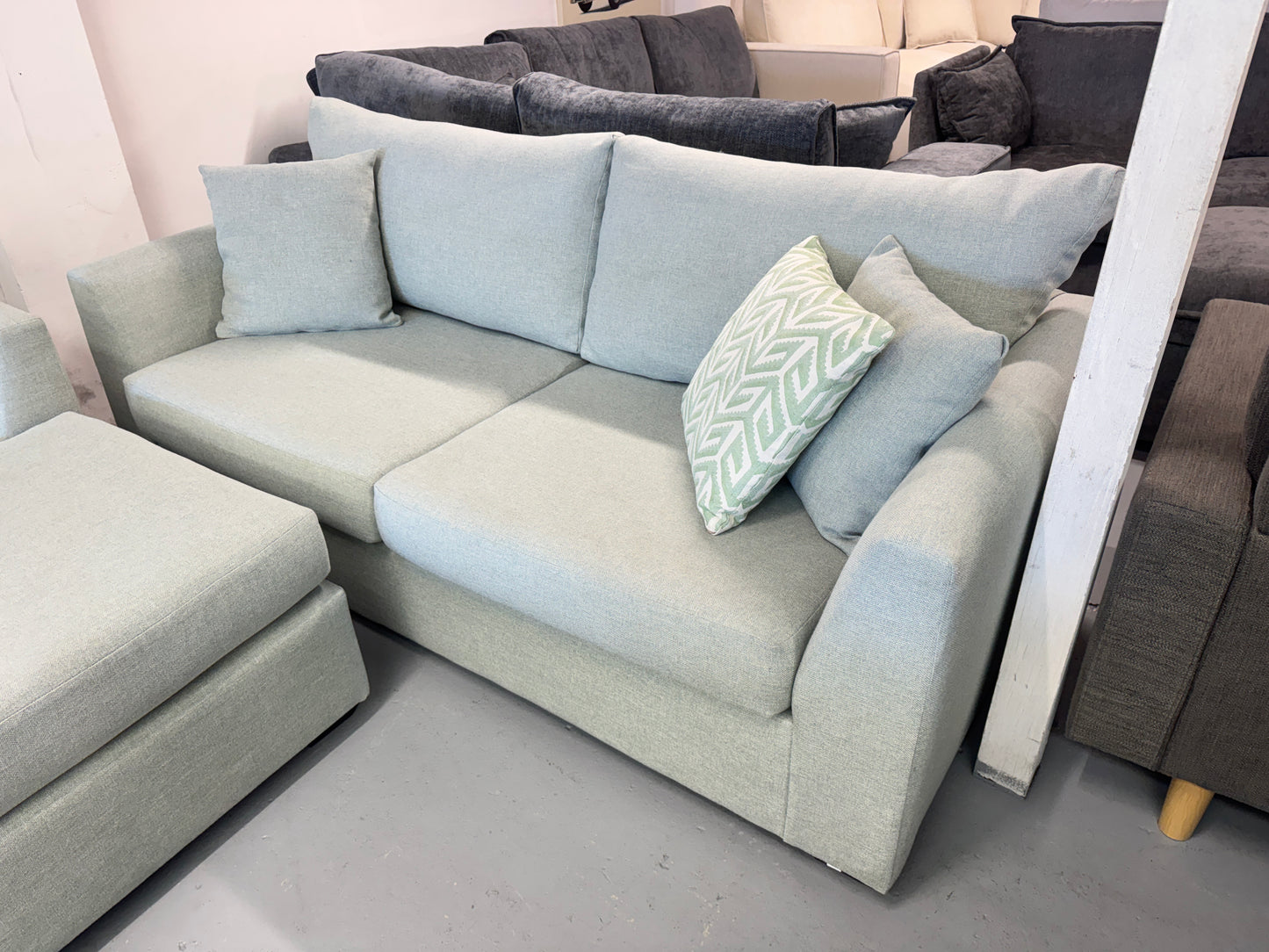 Harvey Norman Sea Green Reversible L-Shape Sofa | Pre-Owned | Steam Cleaned | Sydney Wide Delivery