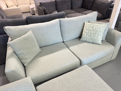 Harvey Norman Sea Green Reversible L-Shape Sofa | Pre-Owned | Steam Cleaned | Sydney Wide Delivery