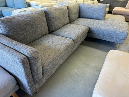 Lounge Lovers Grey L-Shape Sofa | Pre-Owned | Steam Cleaned | Sydney Wide Delivery