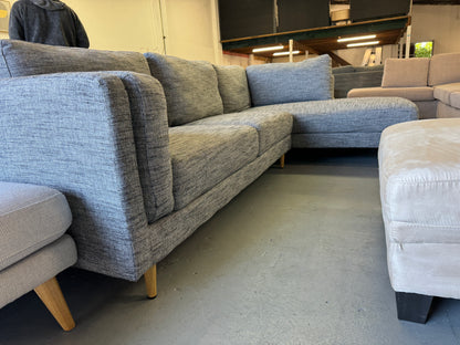 Lounge Lovers Grey L-Shape Sofa | Pre-Owned | Steam Cleaned | Sydney Wide Delivery