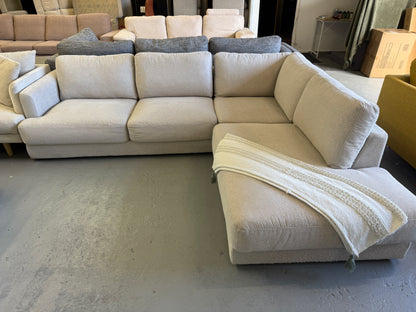Lounge Lovers Beige L-Shape Sofa | Pre-Owned | Steam Cleaned | Sydney Wide Delivery