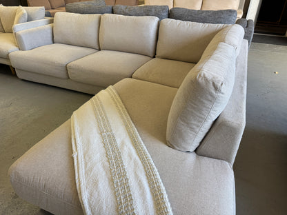 Lounge Lovers Beige L-Shape Sofa | Pre-Owned | Steam Cleaned | Sydney Wide Delivery