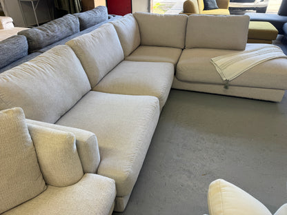 Lounge Lovers Beige L-Shape Sofa | Pre-Owned | Steam Cleaned | Sydney Wide Delivery