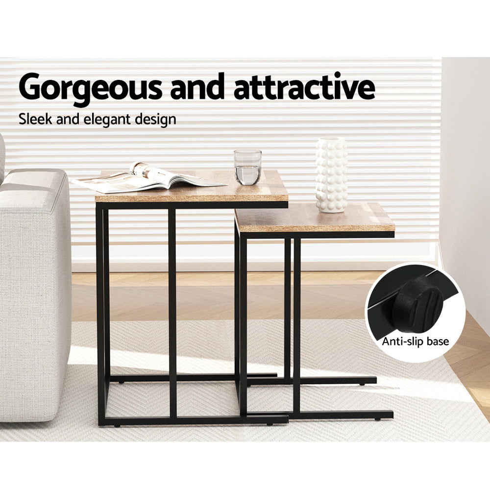Brok Nesting Coffee Table Sef of 2 Walnut