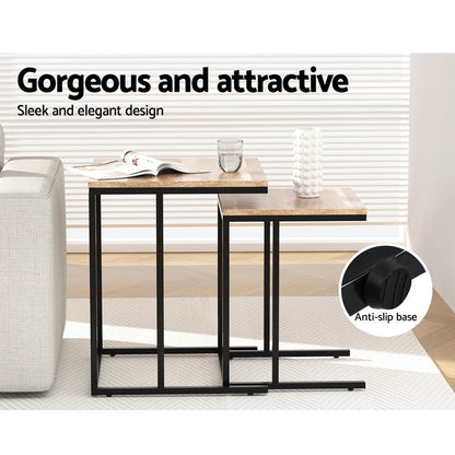 Brok Nesting Coffee Table Sef of 2 Walnut