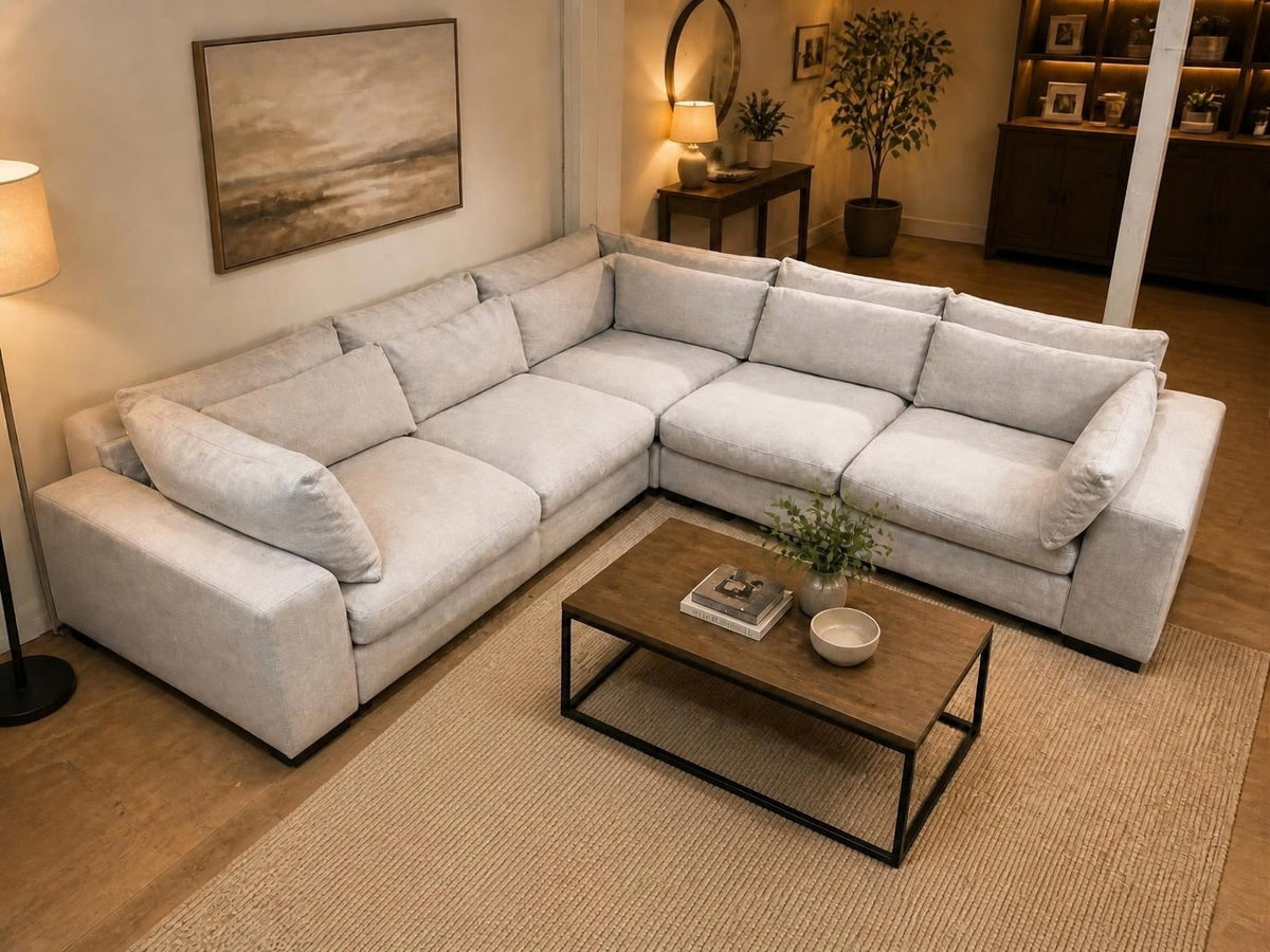 Light Grey Corner Sofa | Sydney Wide Delivery | Pre Owned