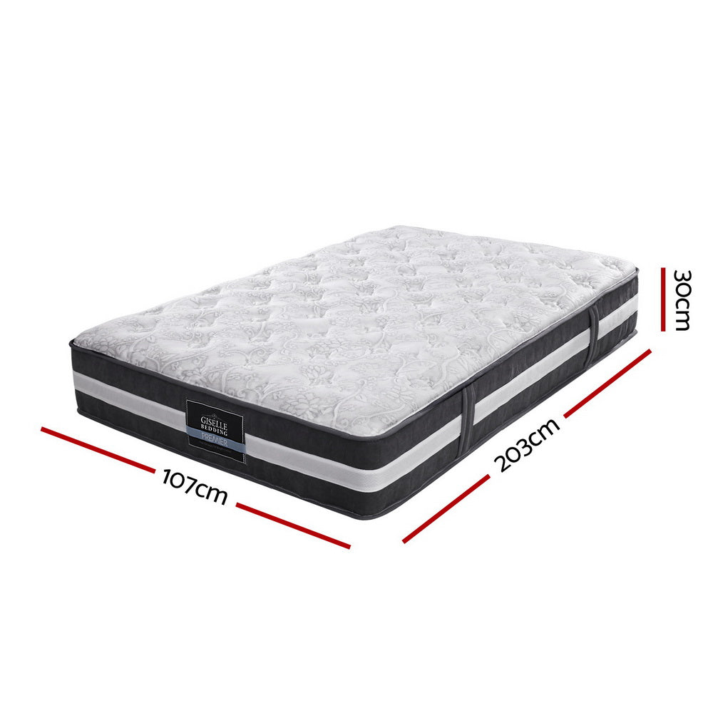 King Single Bedding 30cm Mattress Pocket Spring
