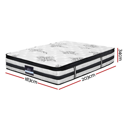 Spring King Bedding 34cm Mattress Euro Top Pocket