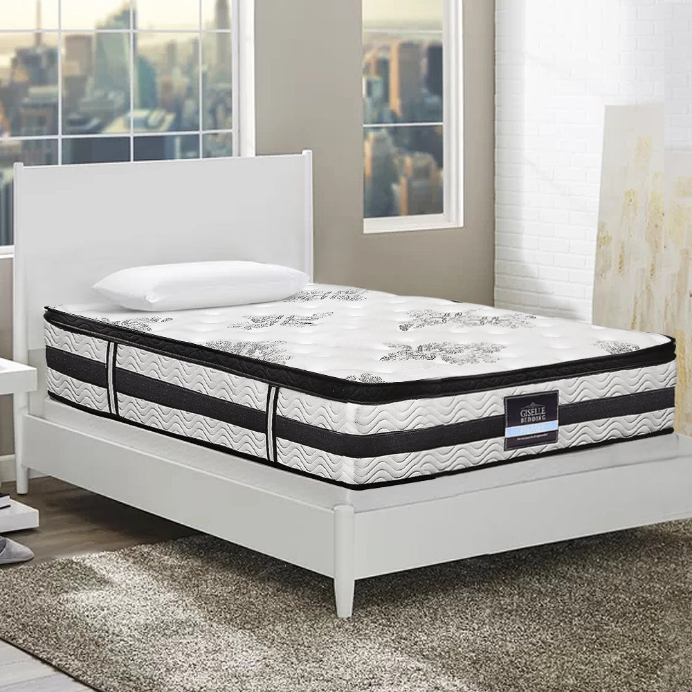 King Single Bedding 34cm Mattress Euro Top Pocket Spring