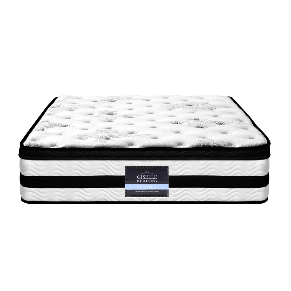 Single Bedding 34cm Mattress Euro Top Pocket Spring