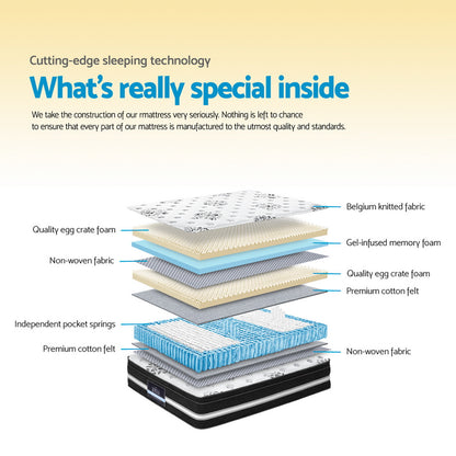 Single Bedding 34cm Mattress Cool Gel Memory Foam