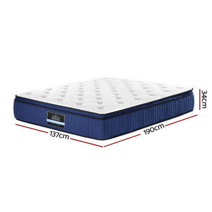 Double Bedding 34cm Mattress Cool Gel Memory Foam 7 Zone