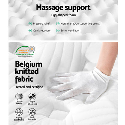 Queen Bedding 34cm Mattress Cool Gel Memory Foam 7 Zone