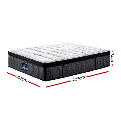 King Single Bedding 34cm Mattress 9 Zone Latex Foam