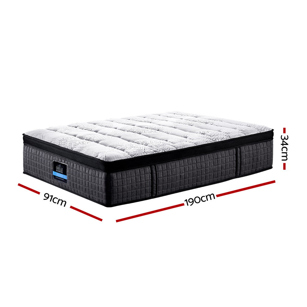 Single Bedding 34cm Mattress 9 Zone Latex Foam