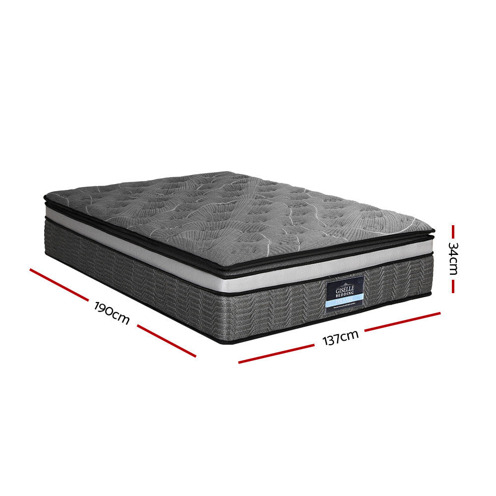 Double Bedding 34cm Mattress Double Layer Pocket Spring