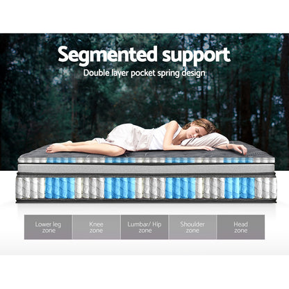 Queen Bedding 34cm Mattress Double Layer Pocket Spring