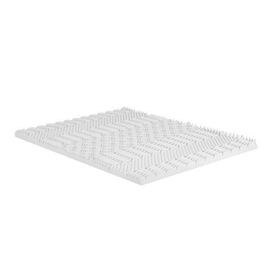 King White Bedding Memory Foam Mattress Topper 7-Zone Airflow Pad 8cm