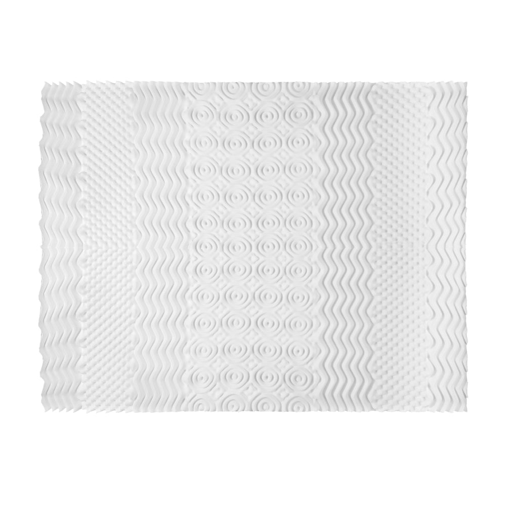 King White Bedding Memory Foam Mattress Topper 7-Zone Airflow Pad 8cm