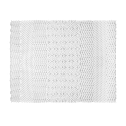 King White Bedding Memory Foam Mattress Topper 7-Zone Airflow Pad 8cm