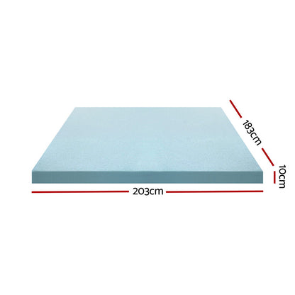 King Bedding Memory Foam Mattress Topper Cool Gel Bed Mat Bamboo 10cm