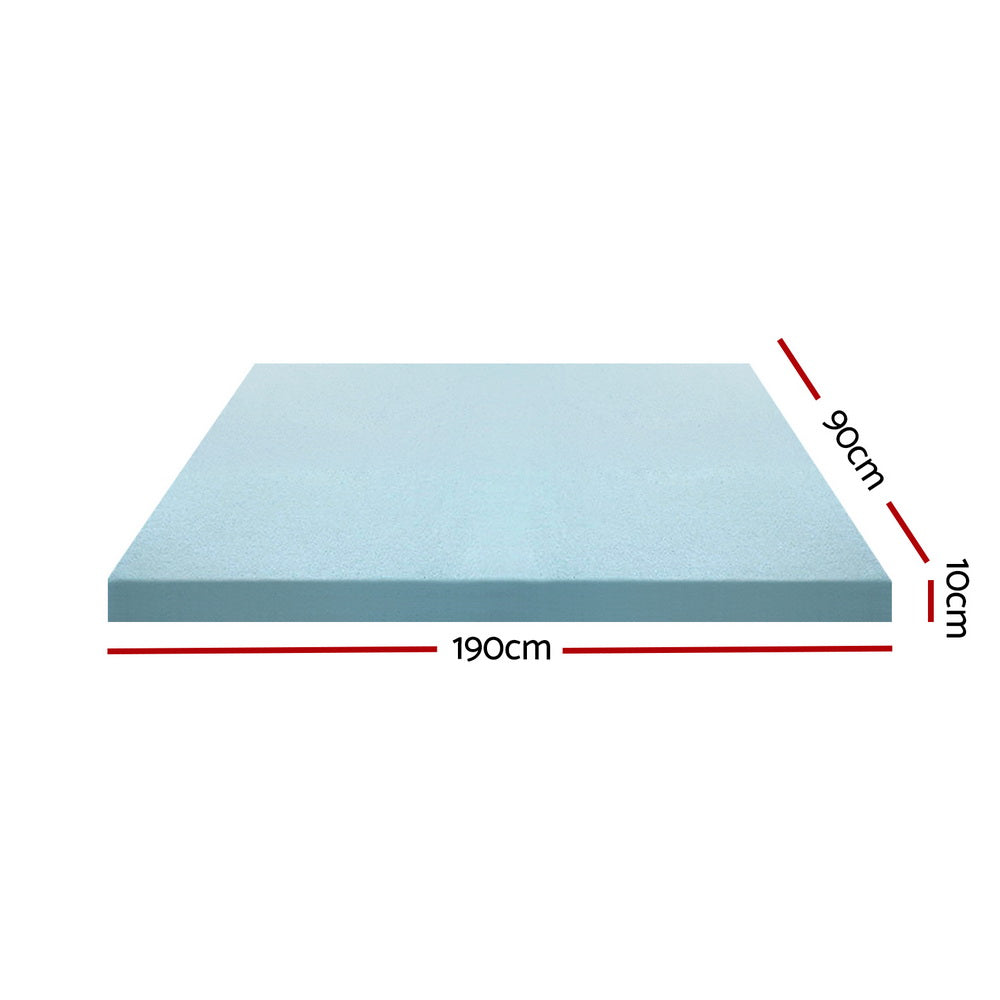 Single Bedding Memory Foam Mattress Topper Cool Gel Bed Mat Bamboo 10cm