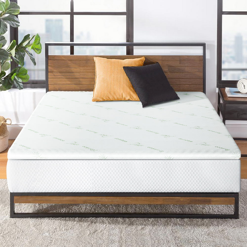 Single Bedding Memory Foam Mattress Topper Cool Gel Bed Mat Bamboo 10cm