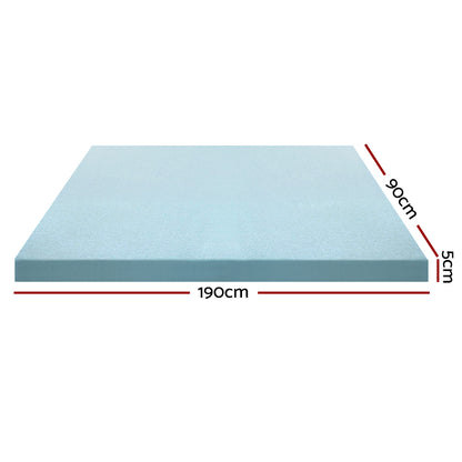 Single Bedding Memory Foam Mattress Topper Cool Gel 5cm