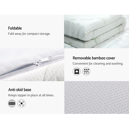 Single Bedding Memory Foam Mattress Topper Cool Gel 5cm
