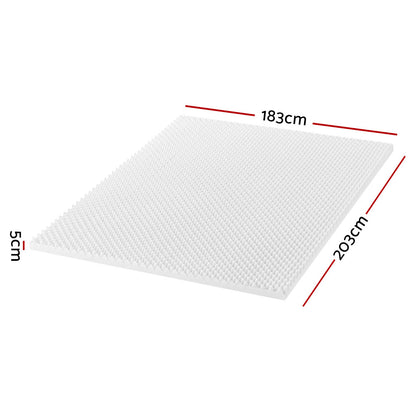 King Bedding Memory Foam Mattress Topper Egg Crate 5cm