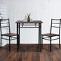 Dining Table And Chairs Set fo 3 Walnut