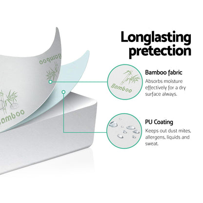 Single Bedding Mattress Protector Bamboo