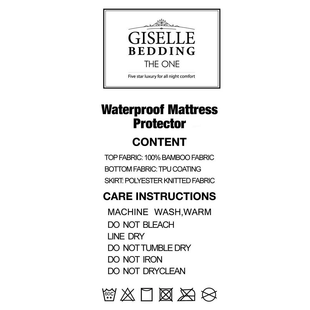 Single Bedding Mattress Protector Bamboo