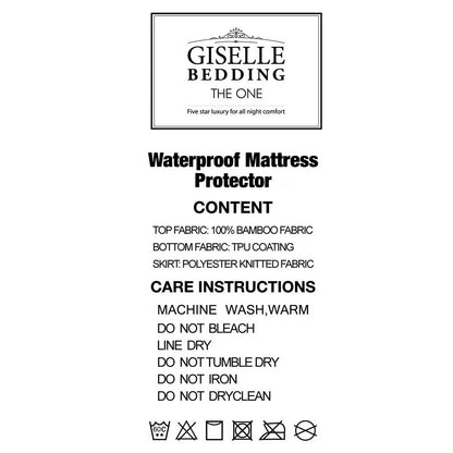 Single Bedding Mattress Protector Bamboo