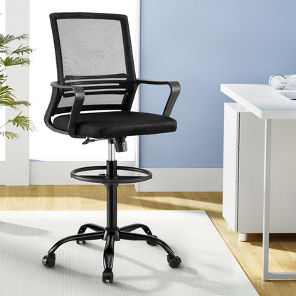 Mesh Black Office Chair Drafting Chairs Stool Computer Desk Studios