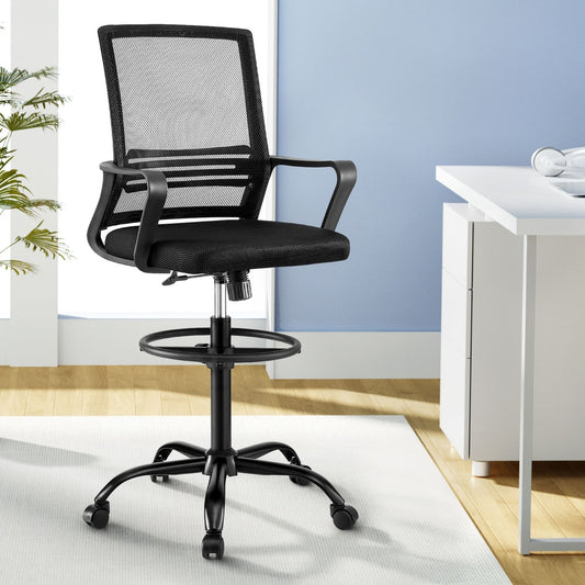 Mesh Black Office Chair Drafting Chairs Stool Computer Desk Studios