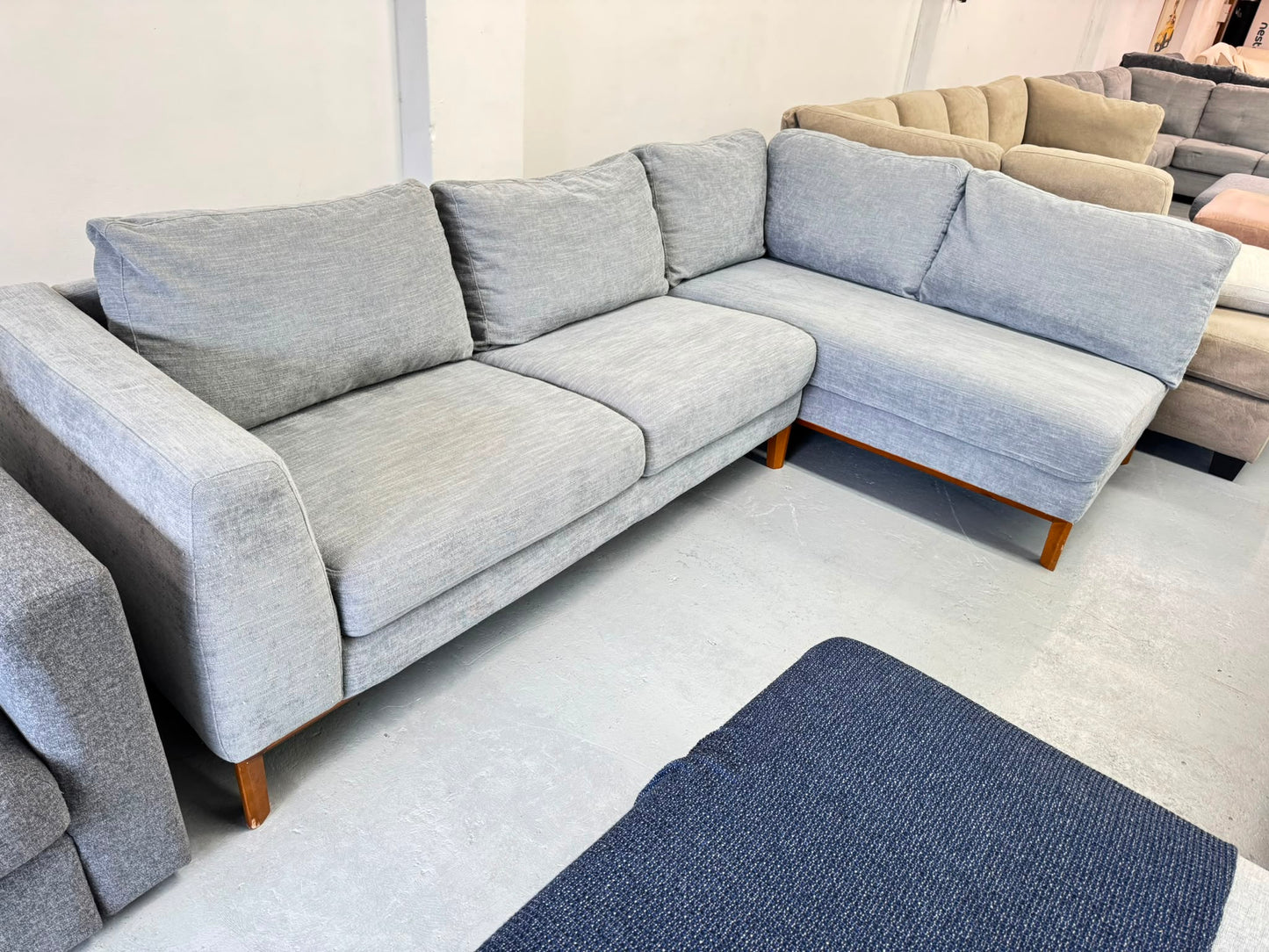 Freedom Grey L-Shape Sofa | Pre-Owned | Steam Cleaned | Sydney Wide Delivery