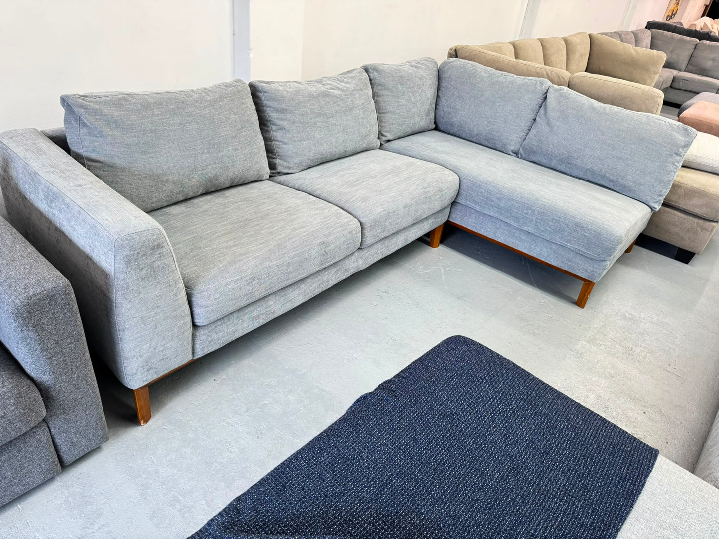 Freedom Grey L-Shape Sofa | Pre-Owned | Steam Cleaned | Sydney Wide Delivery