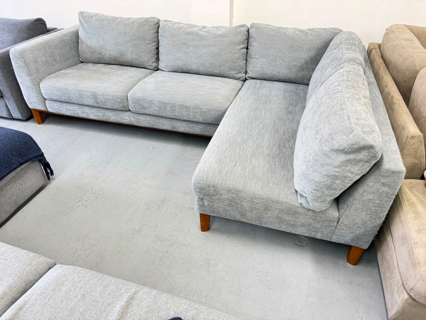 Freedom Grey L-Shape Sofa | Pre-Owned | Steam Cleaned | Sydney Wide Delivery