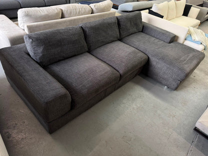 Harvey Norman Charcoal L-Shape Sofa | Pre-Owned | Steam Cleaned | Sydney Wide Delivery