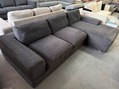Harvey Norman Charcoal L-Shape Sofa | Pre-Owned | Steam Cleaned | Sydney Wide Delivery