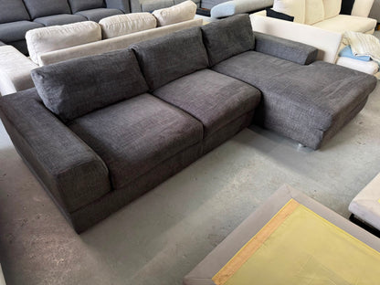 Harvey Norman Charcoal L-Shape Sofa | Pre-Owned | Steam Cleaned | Sydney Wide Delivery