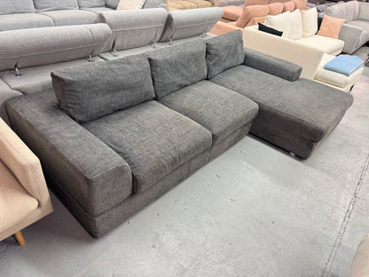 Harvey Norman Charcoal L-Shape Sofa | Pre-Owned | Steam Cleaned | Sydney Wide Delivery