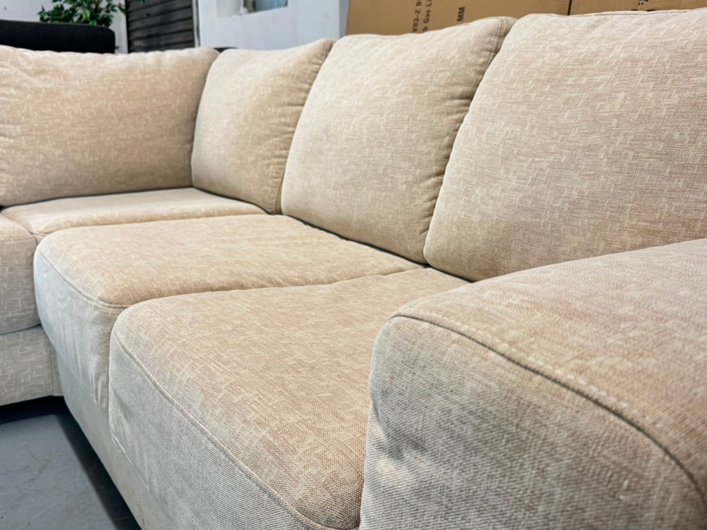 Nick Scali Beige Corner Sofa | Pre-Owned | Steam Cleaned | Sydney Wide Delivery