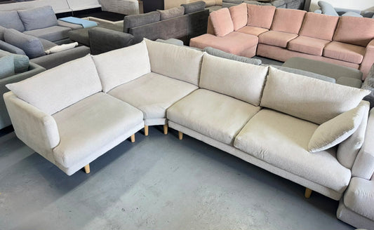 Beige Corner Sofa | Pre-Owned | Steam Cleaned | Sydney Wide Delivery